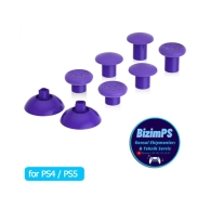 BizimPS Mor FPS Thumbsticks Kontrol Çubuğu Kubbeli ve İçbükey Saplı